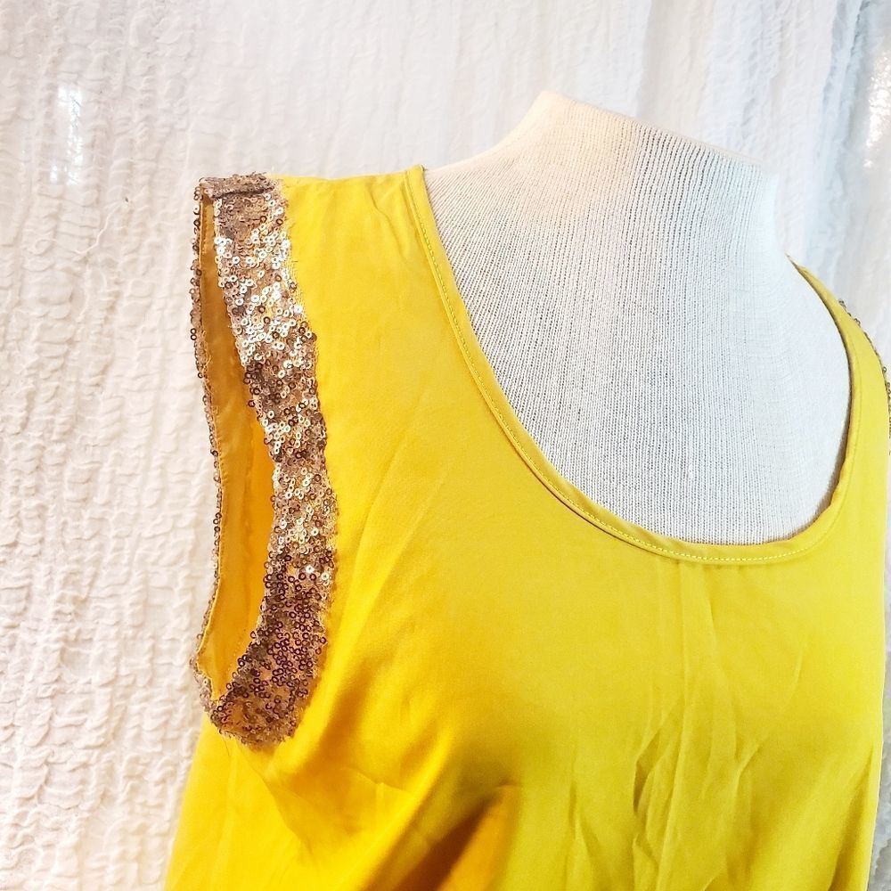 Pearl Mustard Yellow Top Size Large - Picture 6 of 8